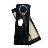 sublimation blank round tassel keyring